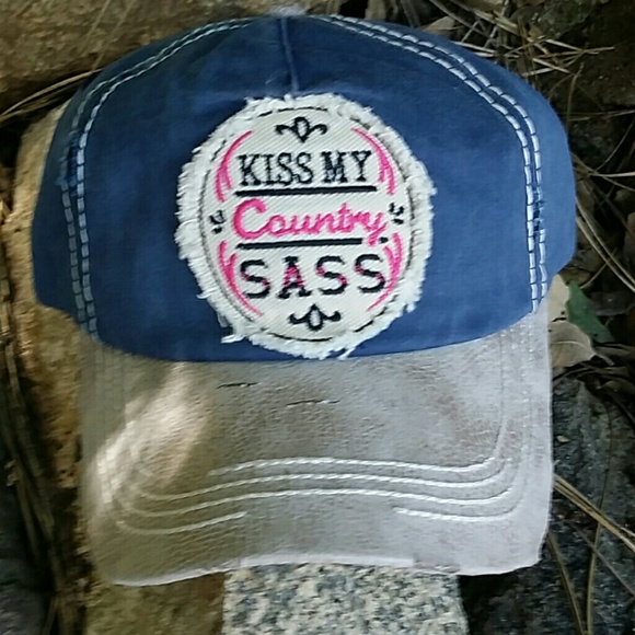 "Kiss My Country Sass" Cap - Picture 2 of 3