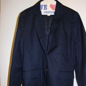 Jcrew cotton blazer navy