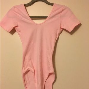 NWOT Cotton Spandex Short Sleeve Double U Bodysuit
