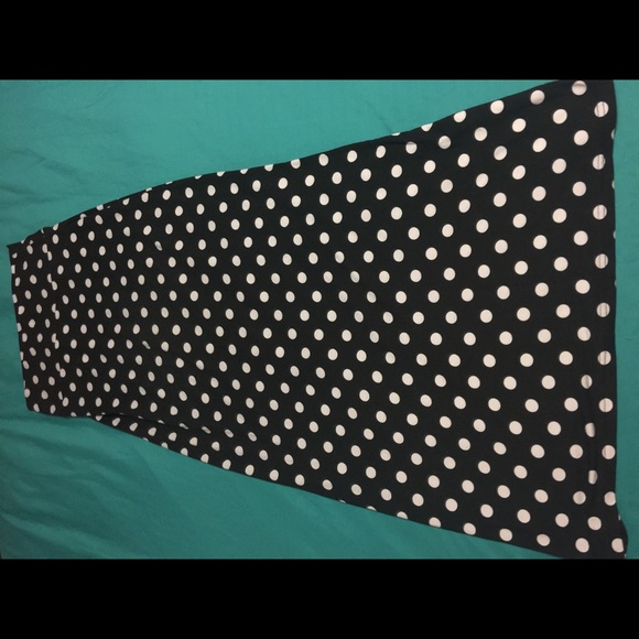 Maxi polka dot skirt