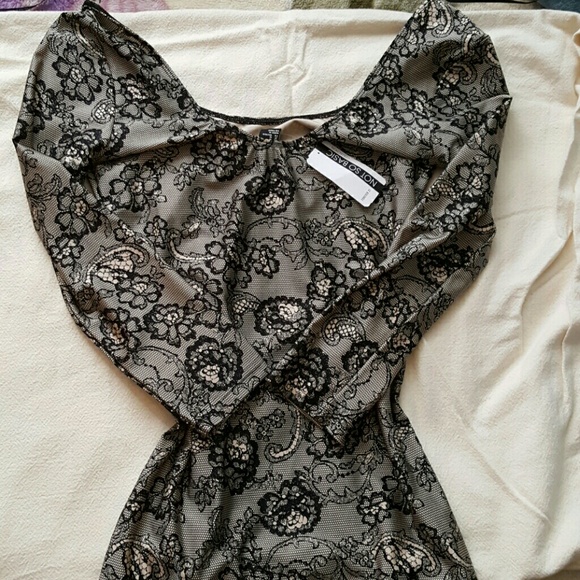 F21 Taupe/Black Dress
