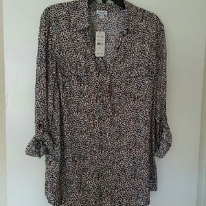 Splendid Leopard Print Blouse