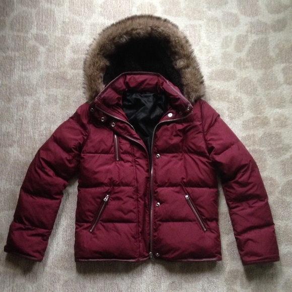 topshop puffer jacket with fur hood