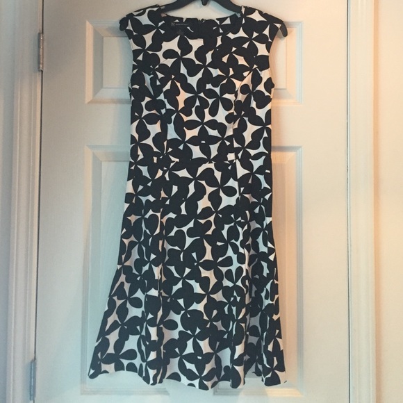 Black and white floral dress