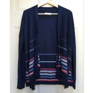 Hollister Fringe Blanket Sweater
