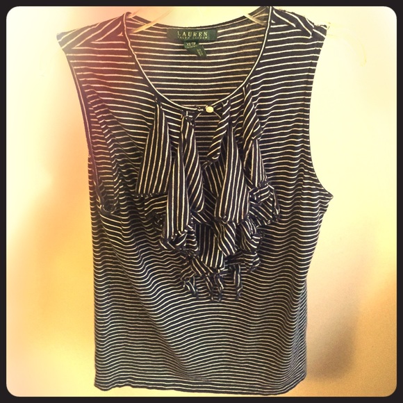Ralph Lauren's Striped Ruffle Blouse