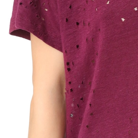 IRO Holey Tee in Wine - Picture 4 of 4