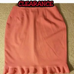 Coral Ruffle bottom skirt