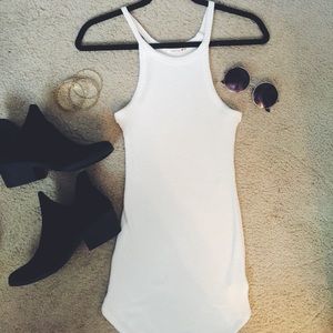 Ribbed halter dress