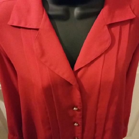 PreLoved Red Blouse - Picture 2 of 4