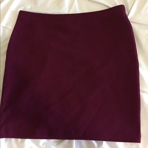 Burgundy Forever 21 pencil skirt