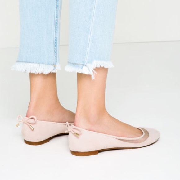 **SOLD**ZARA Ballerinas with Mesh Detail - Picture 3 of 4