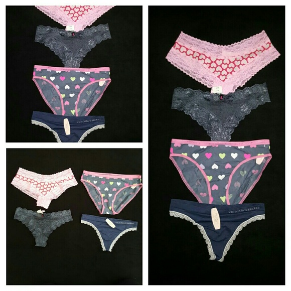 Victoria's Secret 
Women's 4 Panties & Thong Small