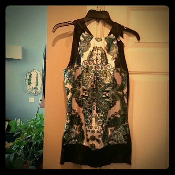 Studio Y silky smooth tie back blouse Perfect Cond