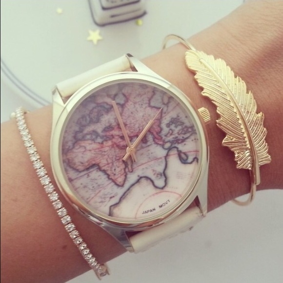 White Map of Africa/Asia Watch