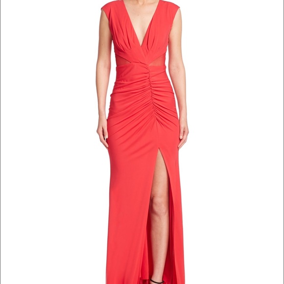 ABS BLACK FLOOR LENGTH DRESS
