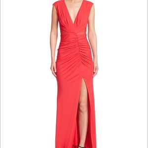 ABS BLACK FLOOR LENGTH DRESS