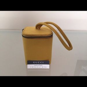 Gucci Vintage Silk Mustard Color Small Purse