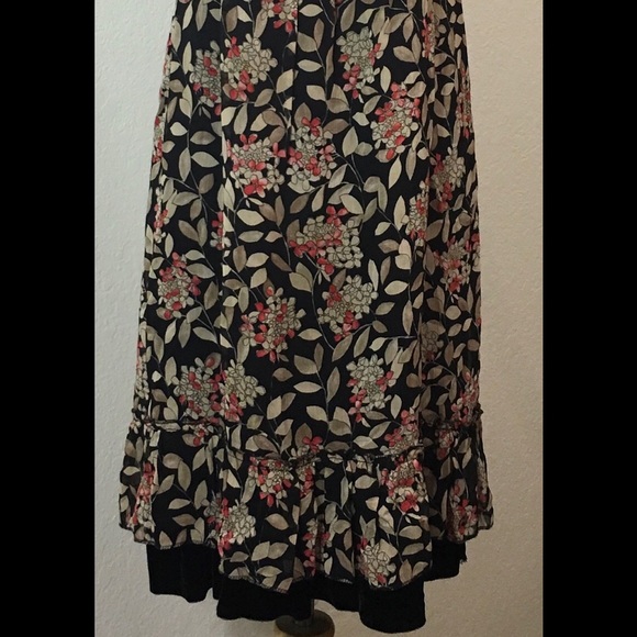 Dark Floral Mini Dress - Picture 2 of 4