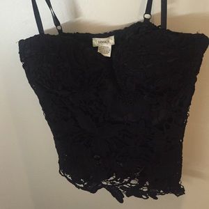 Black lace tank top