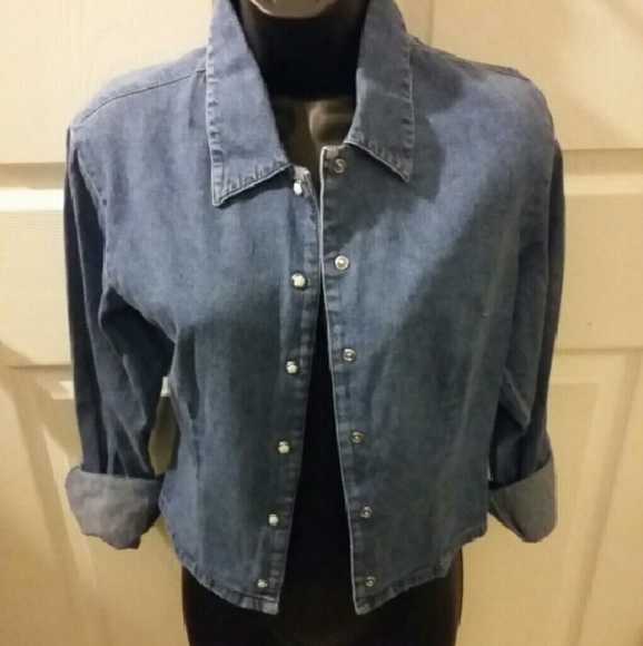 PreLoved Cropped Jean Top