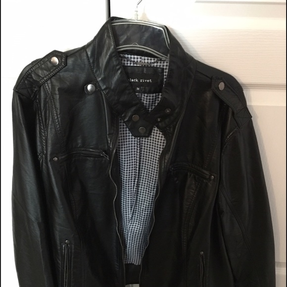 Black Rivet faux leather jacket