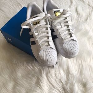 Adidas Superstar Black and White Trainers
