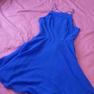 A blue dress