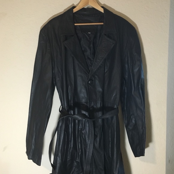 Men's leather coat