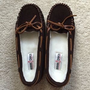 Comfy Brown Minnetonka Moccasins