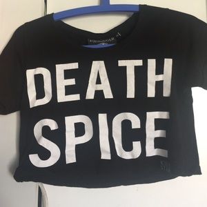 Killstar Death Spice cropped shirt XS