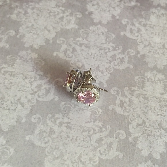 Christmas Sale🎄Light Pink CZ Silver Stud Earrings