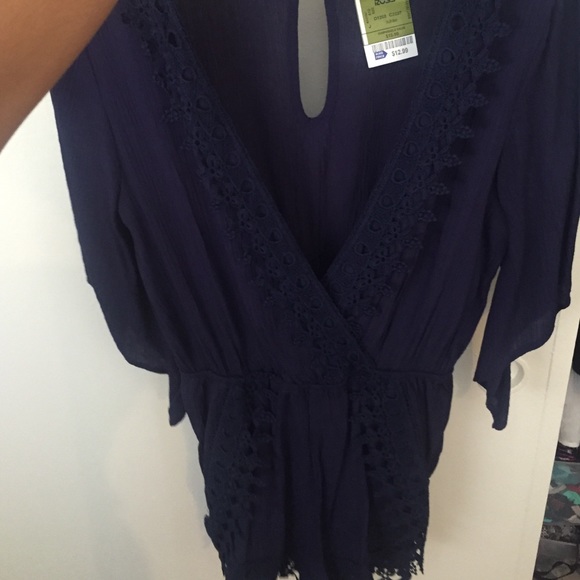 Navy blue romper