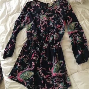 Paisley patterned romper.