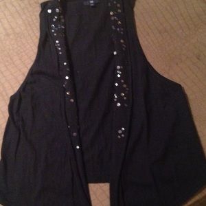 GAP Sequined, Beaded, Crystal Trimmed VEST SZ M