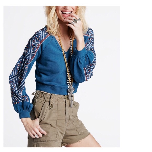 Free People Tops - 🎊3xHost Pick🎊NWT FREE PEOPLE Bohemian sleeve