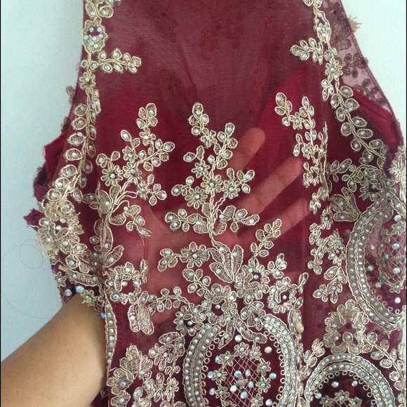 Dark Red Prom Dress - Picture 4 of 4