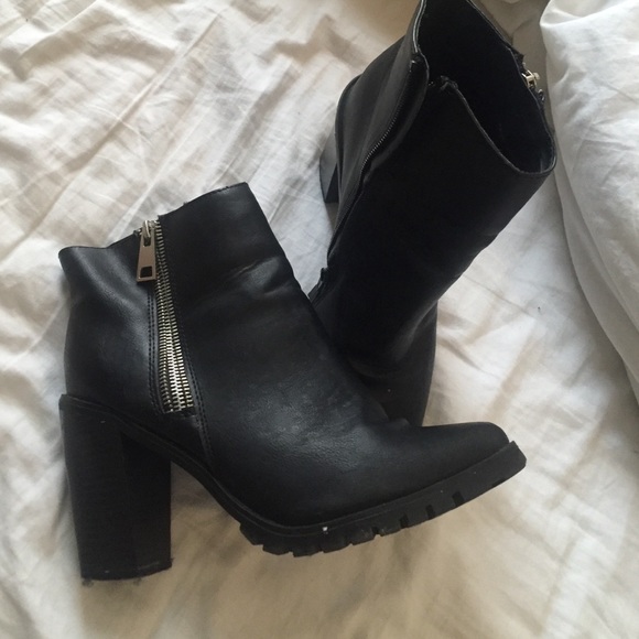 Black Pleather Booties