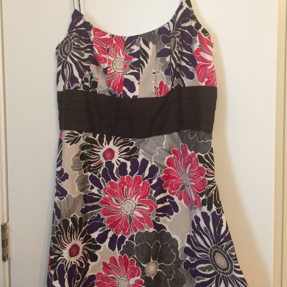 Ann Taylor speg strap A lined floral dress Sz 4
