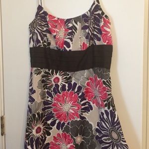 Ann Taylor speg strap A lined floral dress Sz 4
