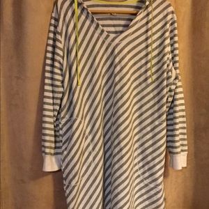 DKNY striped sweatshirt with hoodie