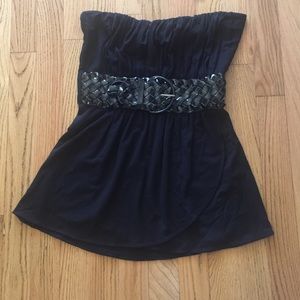 Sky black sleeveless top