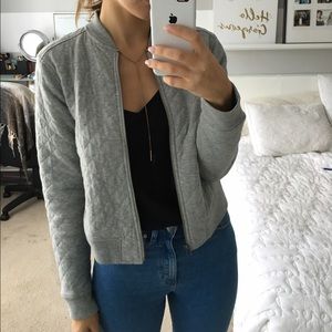 Gap Bomber Knitted Grey Jacket