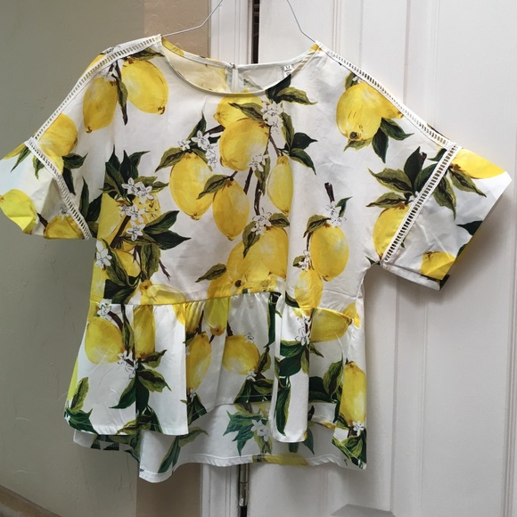 Lemon peplum top