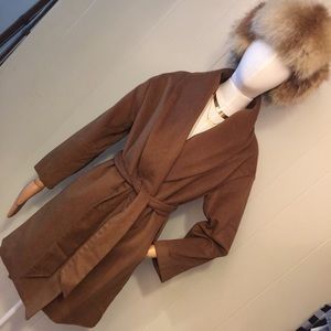 H&M wool blend shawl collar coat size 4 small