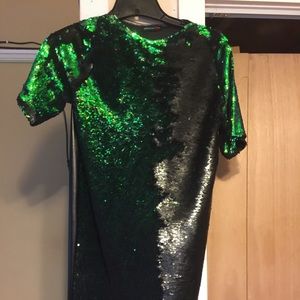 Custom Sequin/Leather Dress