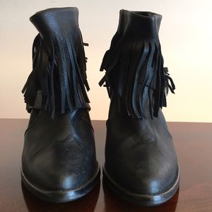 ZARA fringe booties