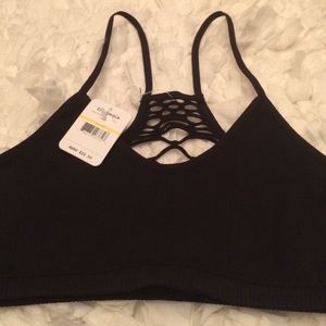 Free People Black Bralette NWT