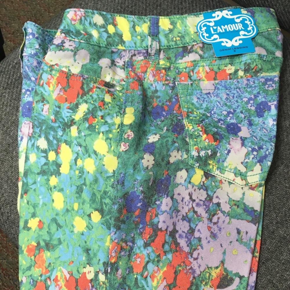 L'Amour flowered jeggings