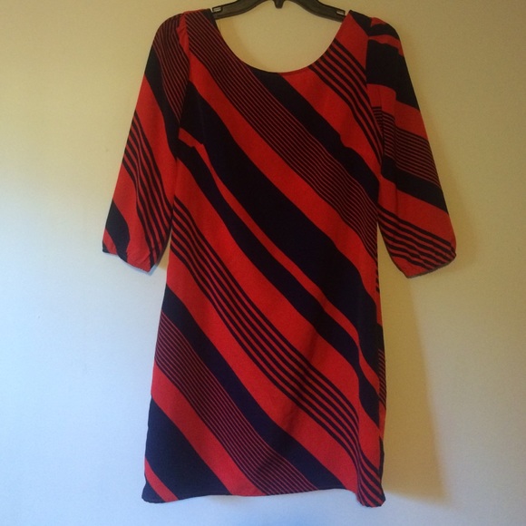 Red and Navy Dress